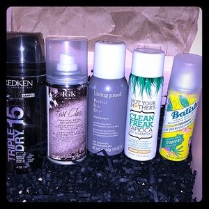 5 Deluxe size assorted dry shampoos